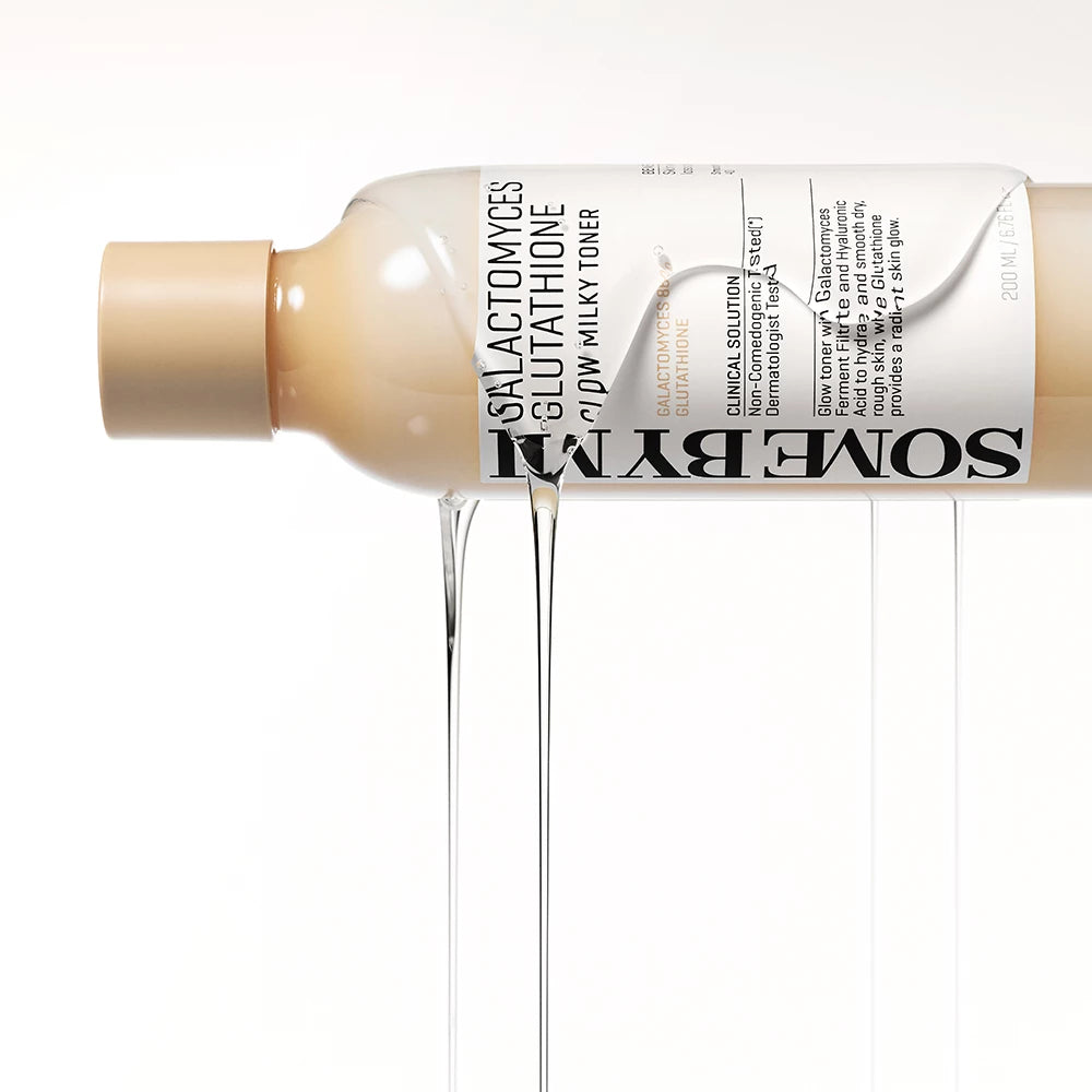 SOME BY MI Galactomyces Glutathione Glow Milky - Gesichts-Toner mit Galactomyces-Filtrat und Niacinamid, für mehr Ausstrahlung und einen gleichmäßigeren Hautton - 200 ml