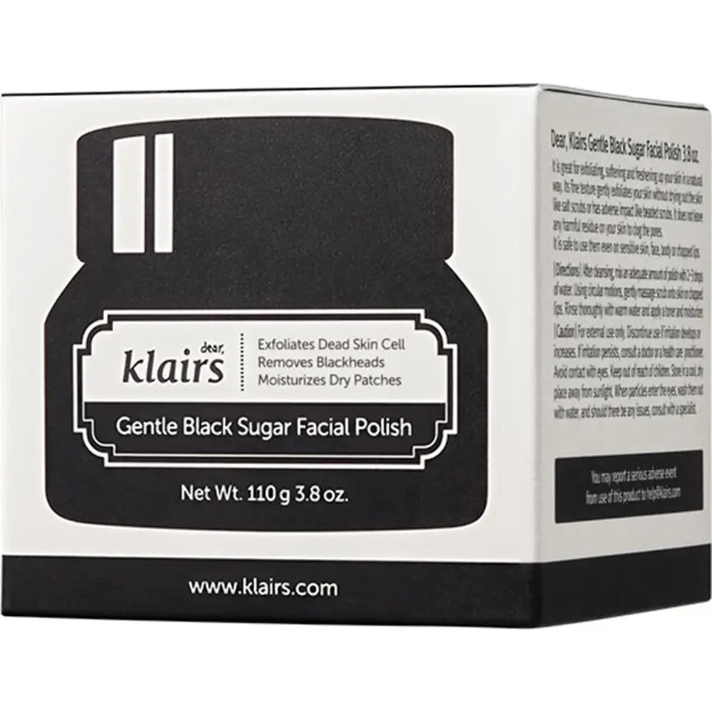 Dear Klairs Gentle Black Sugar Exfoliant facial - Curatare pori si hidratare profunda, 110g
