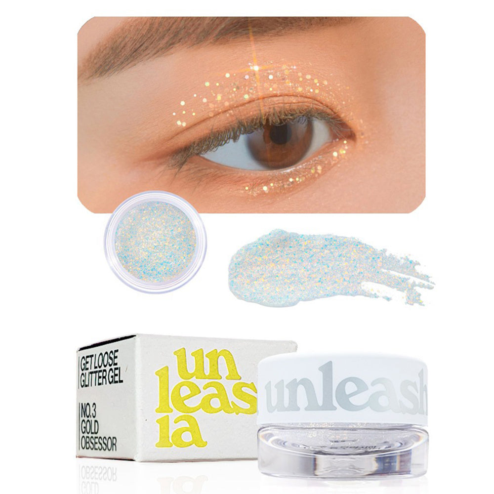 UNLEASHIA Get Loose Glitter Gel Mini - No.3 Gold Obsessor