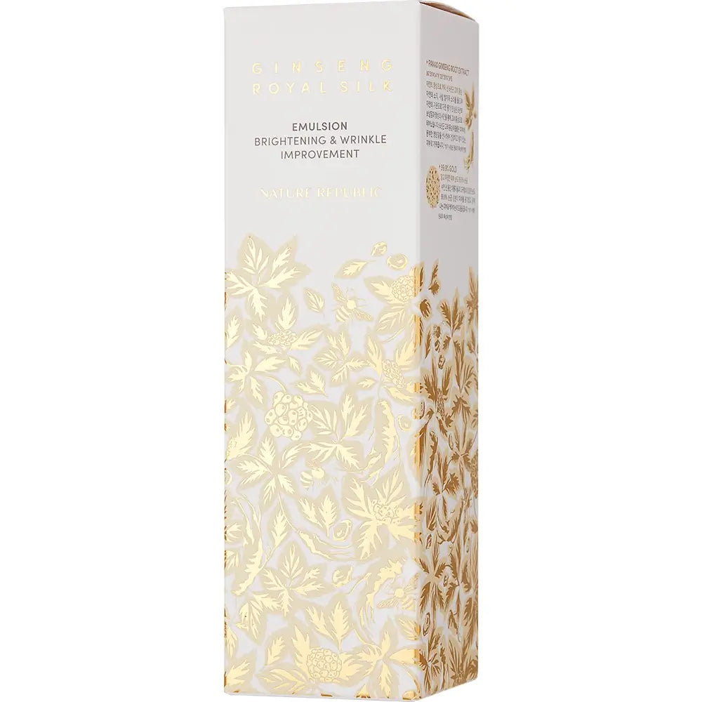 NATURE REPUBLIC Ginseng Royal Silk Emulsion Feuchtigkeitscreme für das Gesicht - Tiefenpflege und Ausstrahlung, 120 ml