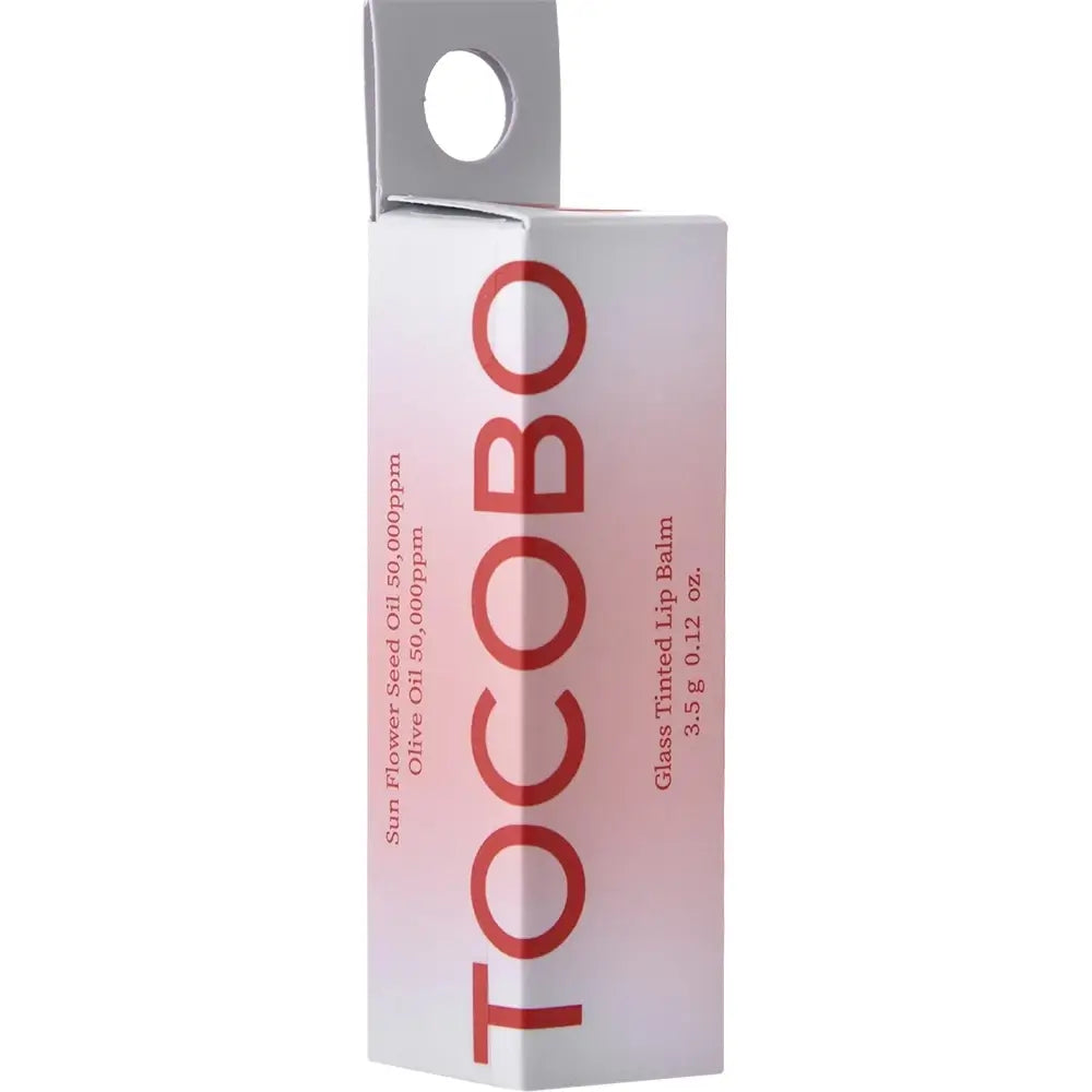 TOCOBO Glass Tinted 013 Tangerine Red - Lippenbalsam mit Olivenfruchtöl und Sonnenblumenkernöl für Lippenpflege und Komfort