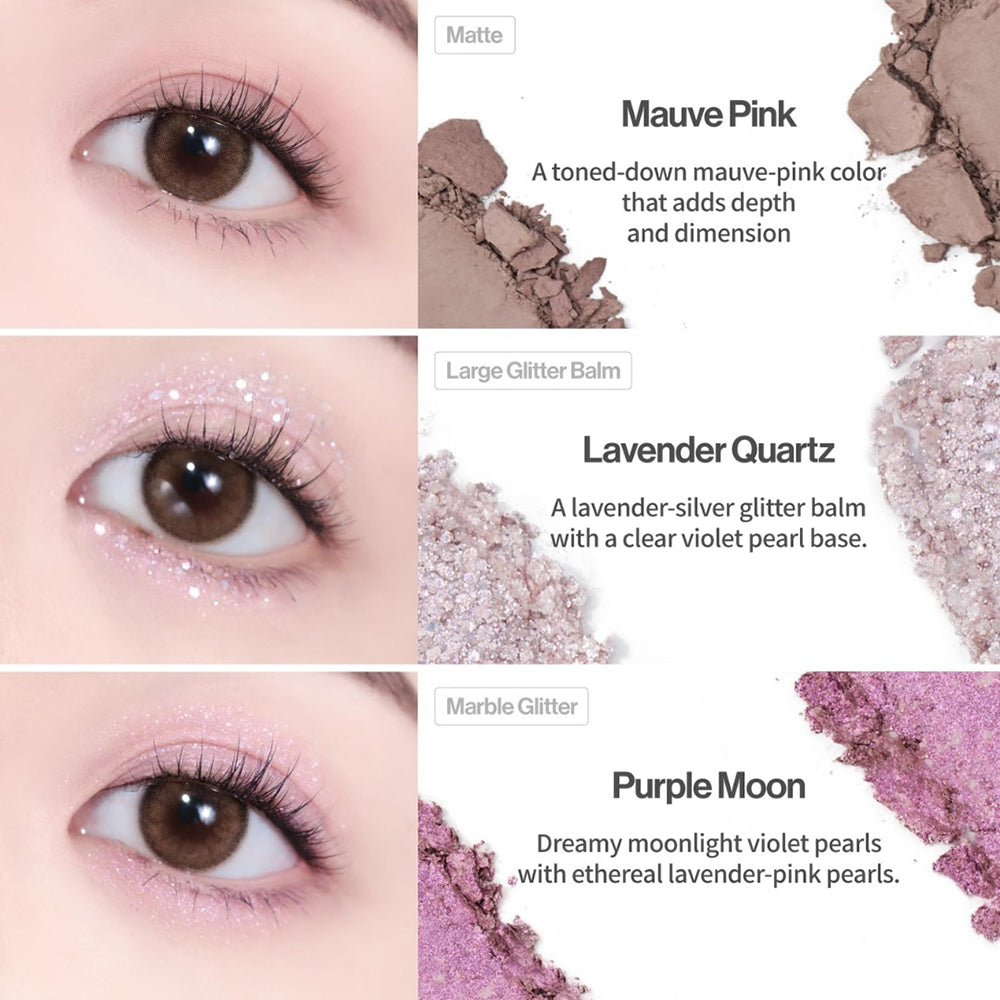 UNLEASHIA Glitterpedia Eye Palette - No. 4 All of Lavender Fog