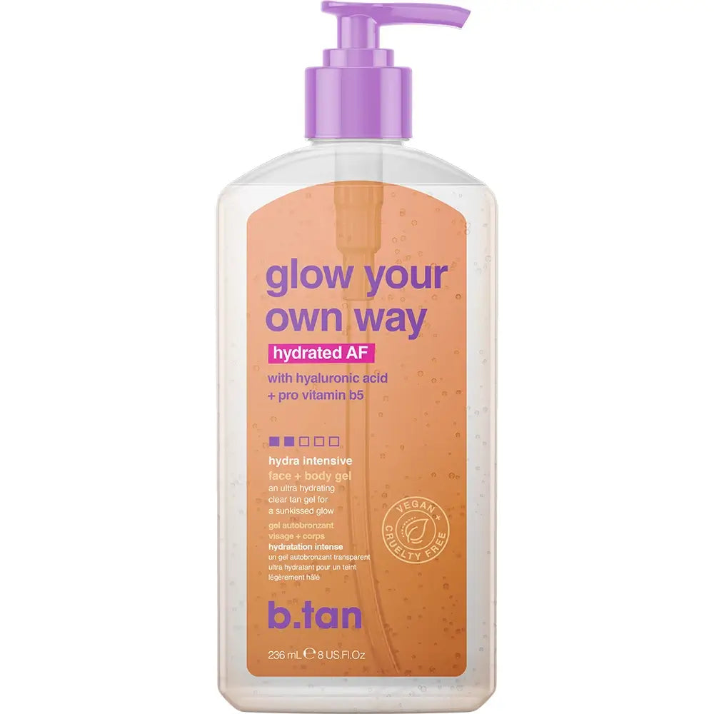 B.tan Glow Your Own Way Selbstbräunungsgel - Natürlich & Intensiv Feuchtigkeitsspendend mit Hyaluronsäure