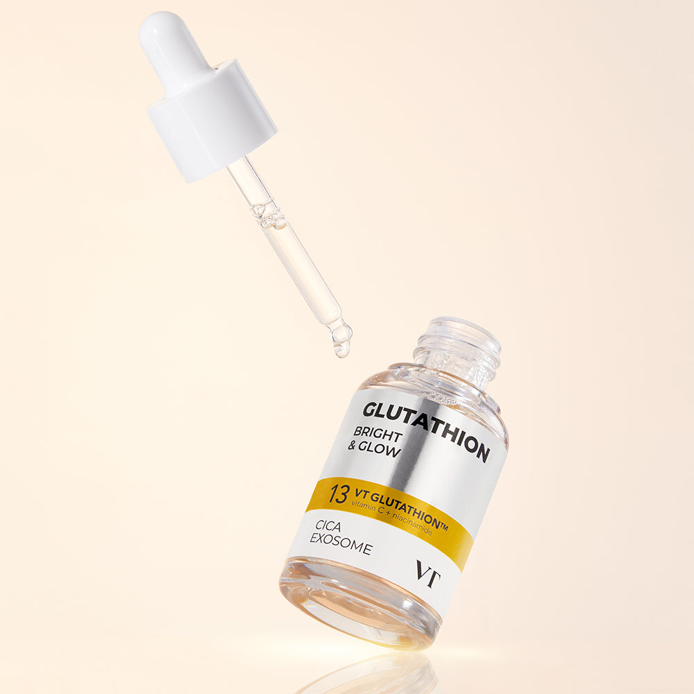 VT COSMETICS Glutathion Cica Exosome G2 Aufhellende Ampulle - Gesichtsserum mit Glutathion und Niacinamid für hellere Haut und verbesserten ungleichmäßigen Hautton - 30 ml