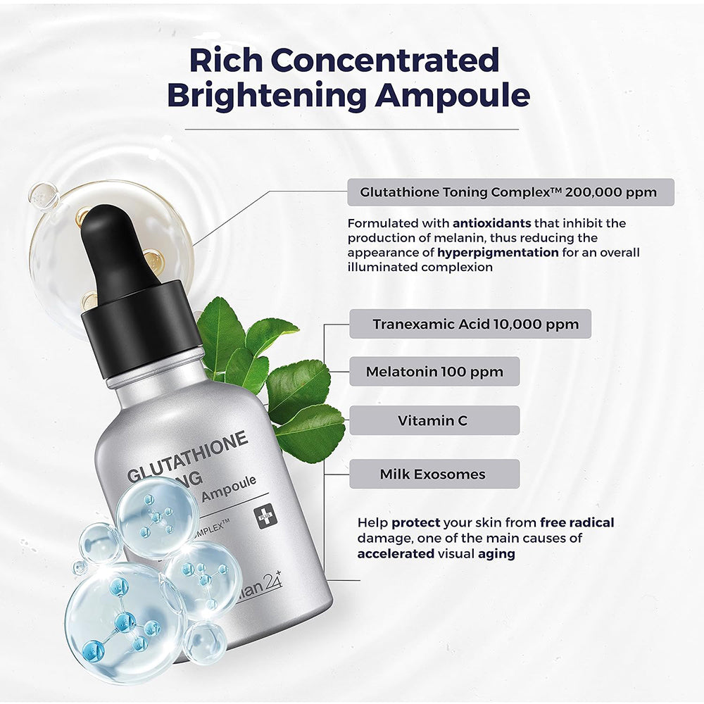 CENTELLIAN24 Glutathion Toning Boosting Ampoule - Gesichtsserum mit Glutathion und Niacinamid zur Verbesserung von Hautton und -textur sowie zur Reduzierung von Pigmentflecken - 30 ml