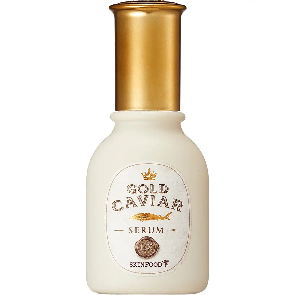 SKINFOOD Gold Caviar EX Serum für das Gesicht mit Kaviar und Gold - Intensive Feuchtigkeit und Faltenreduktion, 50 ml