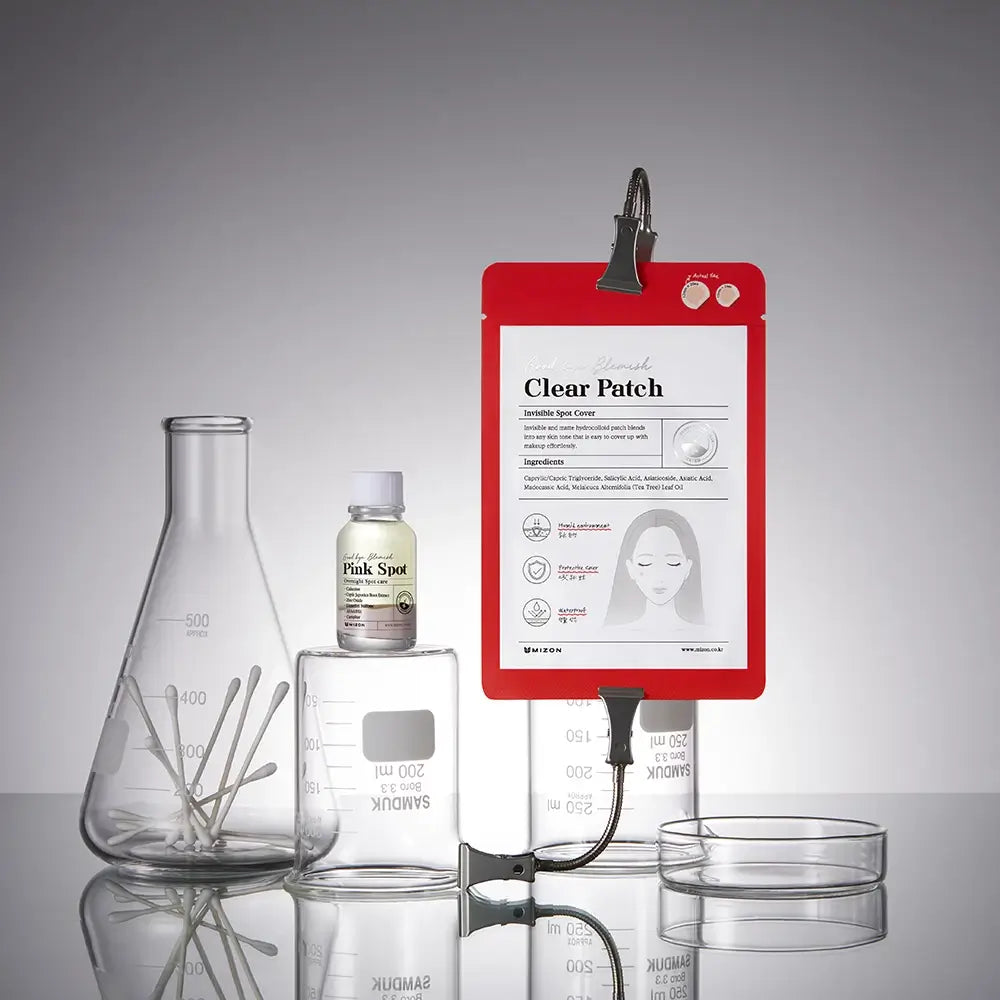 MIZON Good Bye Blemish Clear Patch 44 Stück - transparente und matte Hydrokolloid-Pflaster mit Salicylsäure und Teebaumöl zur Behandlung von Akne und zum Schutz von Läsionen vor äußeren Einflüssen