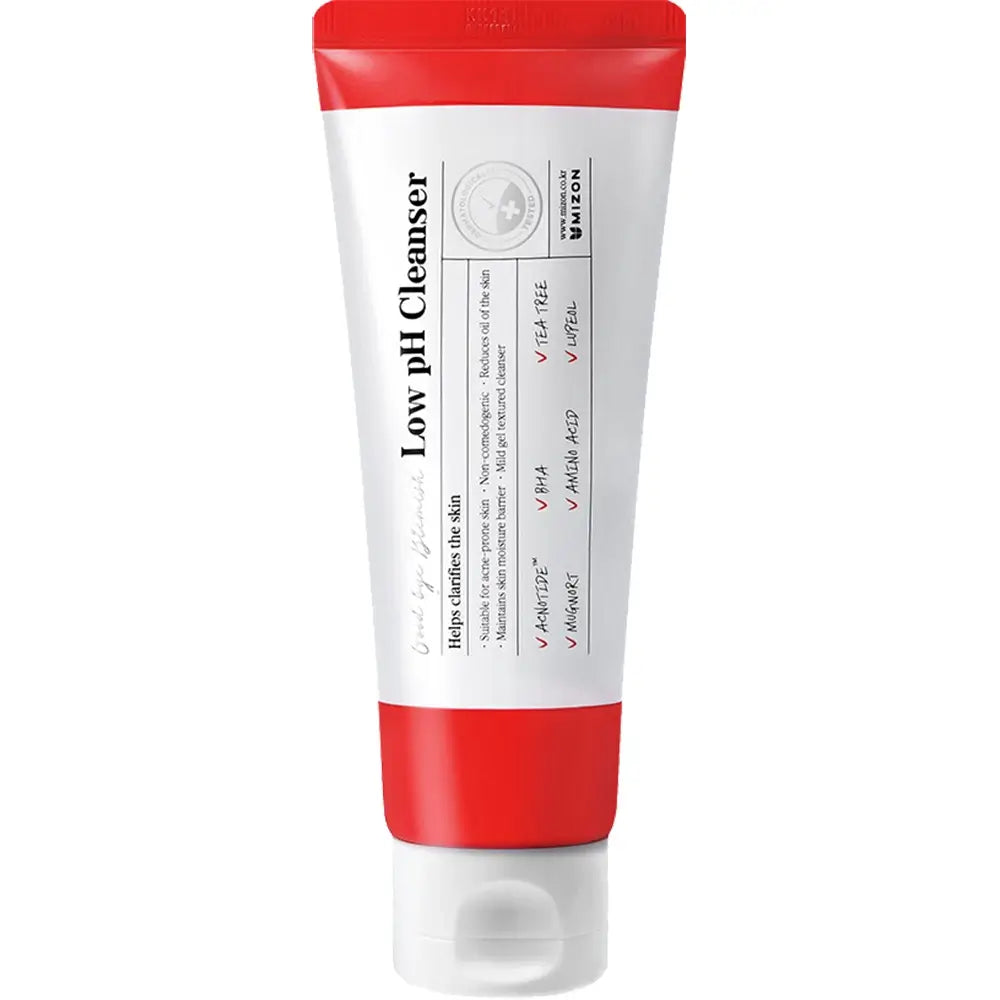 MIZON Good Bye Blemish Low ph Cleanser - Reinigungsgel mit Salicylsäure und Teebaumöl zur Behandlung und Vorbeugung von Hautunreinheiten wie Akne und Mitessern, zur Aufrechterhaltung des natürlichen Hautgleichgewichts - 100 ml