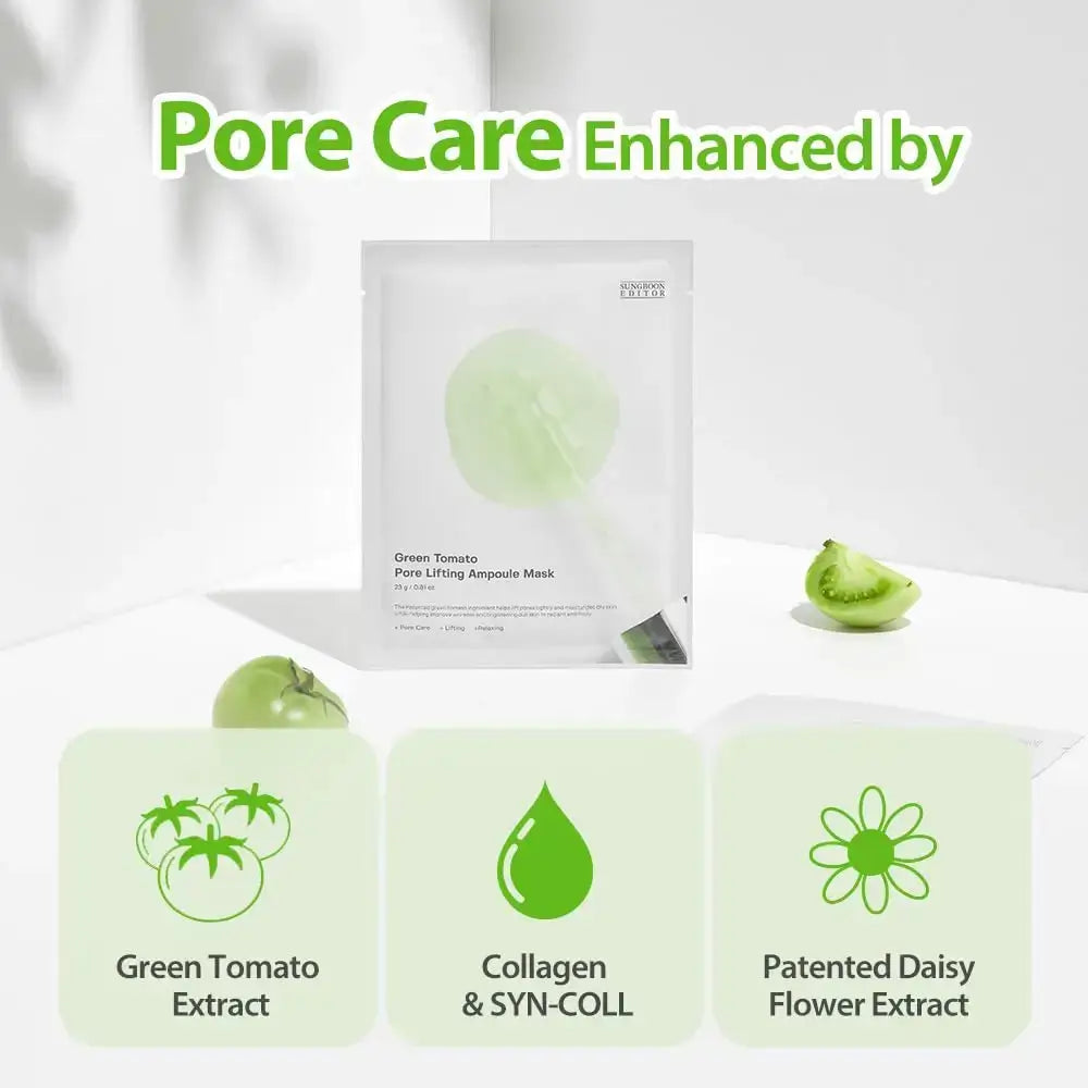 SUNGBOON EDITOR Grüne Tomaten Porenlifting Ampullenmaske