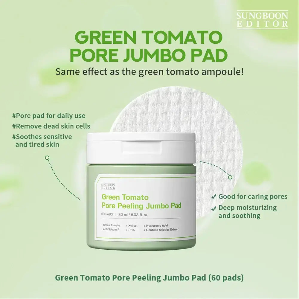 SUNGBOON EDITOR Green Tomato Toner Peeling Pad