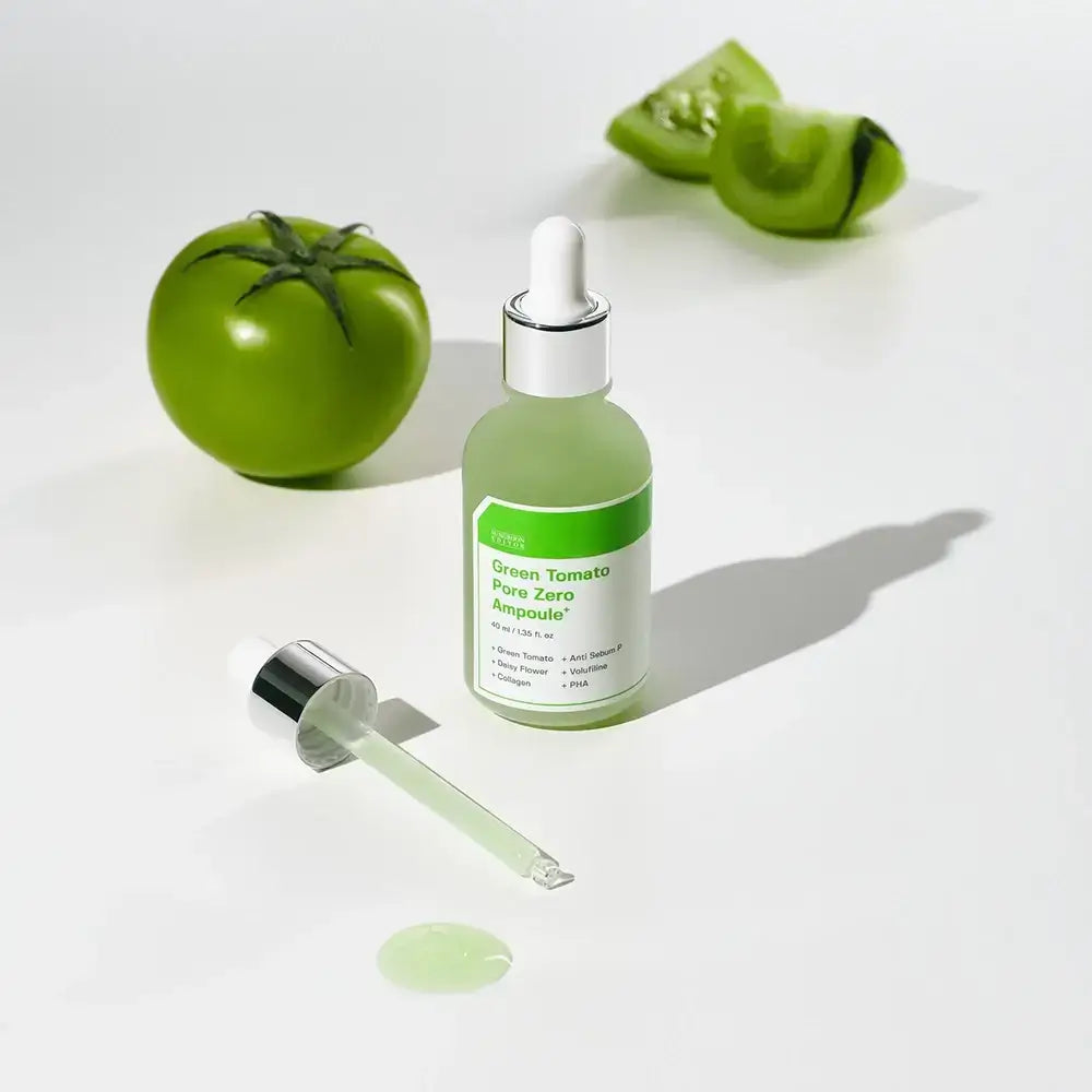 SUNGBOON EDITOR Green Tomato Pore Zero Ampoule Serum - Porenminimierung und Feuchtigkeitspflege, 40 ml