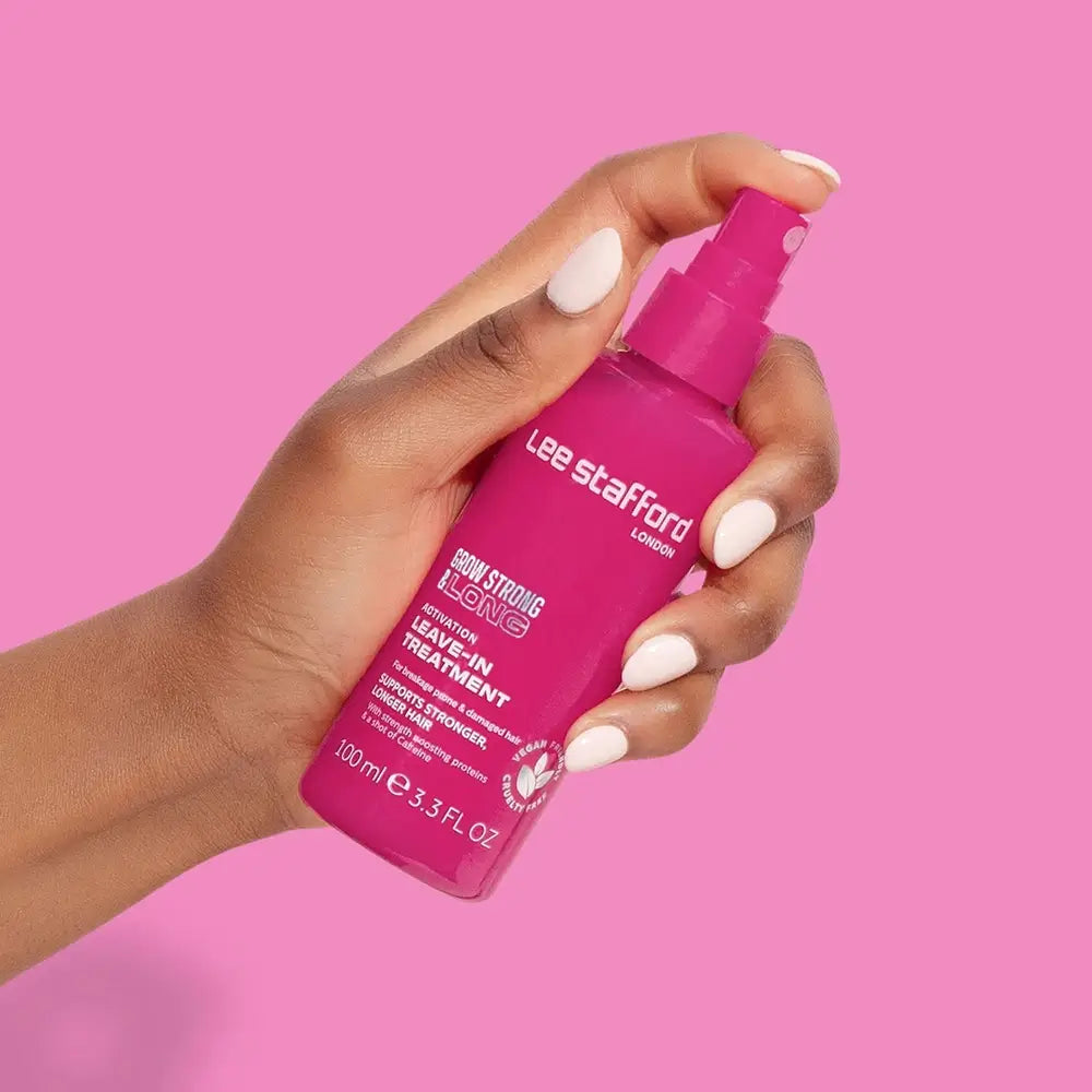 LEE STAFFORD Grow Strong&Long Aktivierungs-Leave-in-Behandlung - Spray-Formel mit hydrolysiertem Lupinen-Samenextrakt, das hilft, das Haar zu stärken und stark zu halten - 100 ml