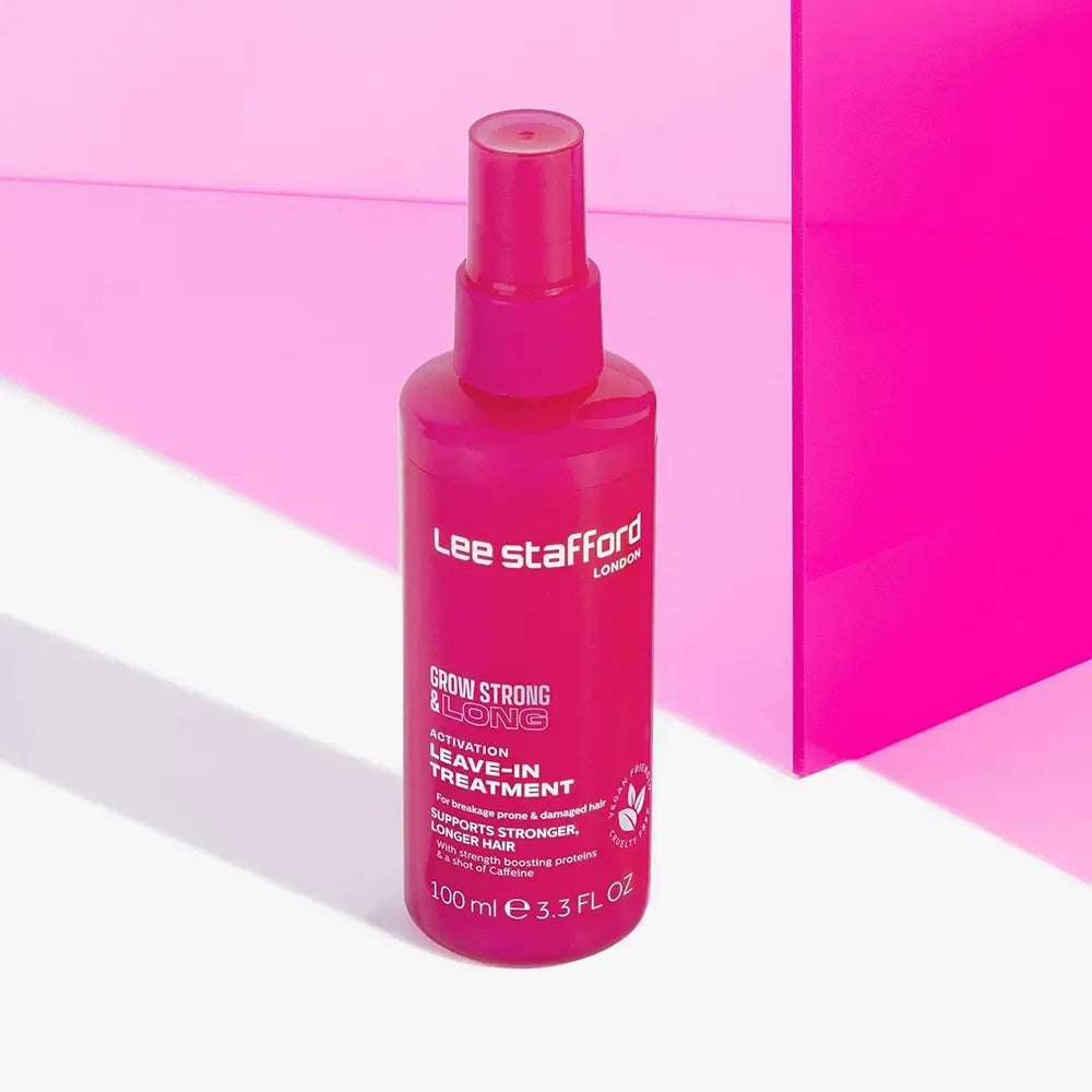 LEE STAFFORD Grow Strong&Long Aktivierungs-Leave-in-Behandlung - Spray-Formel mit hydrolysiertem Lupinen-Samenextrakt, das hilft, das Haar zu stärken und stark zu halten - 100 ml