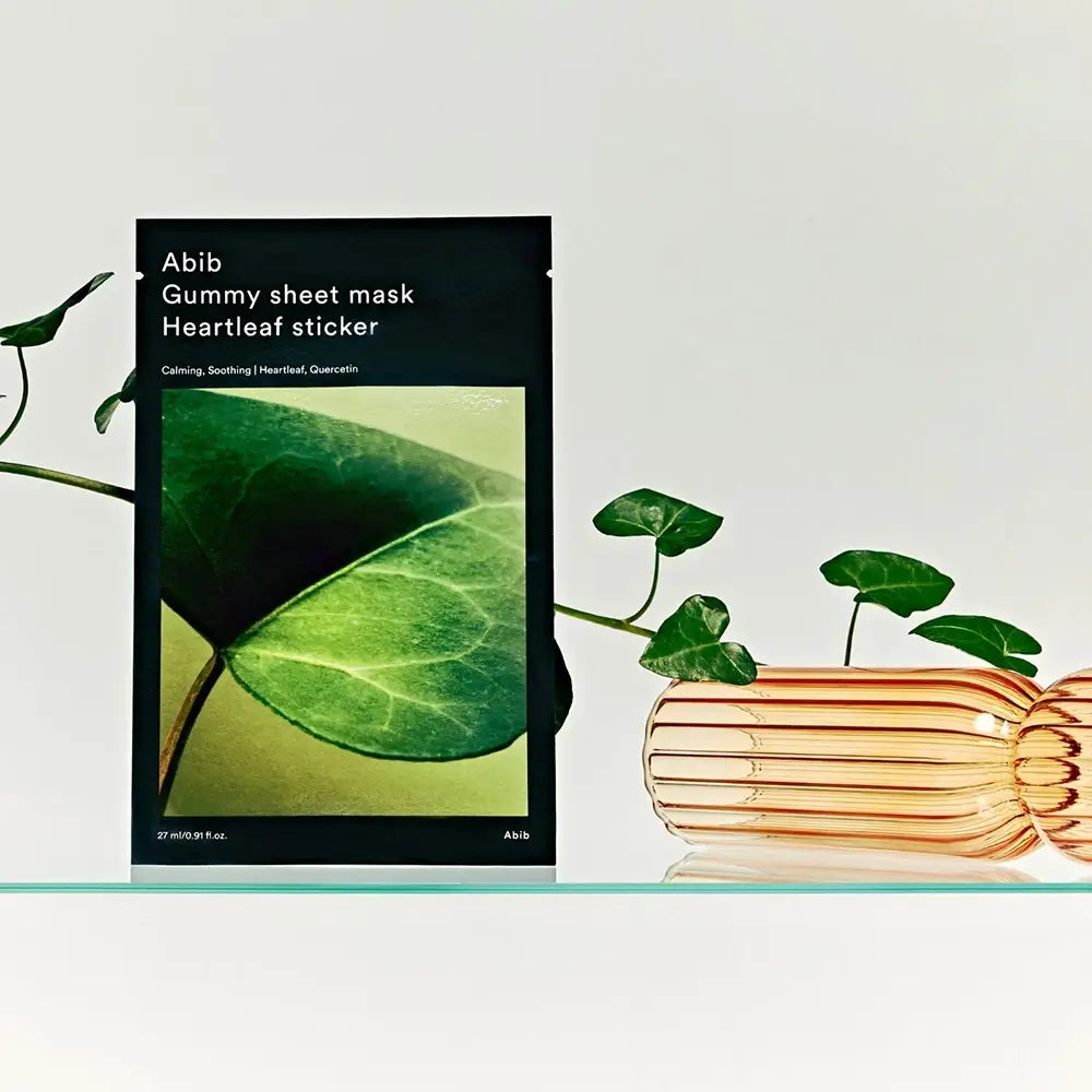 ABIB Gummy Sheet Mask Heartleaf - Intensive Feuchtigkeit und Beruhigung, 27 ml