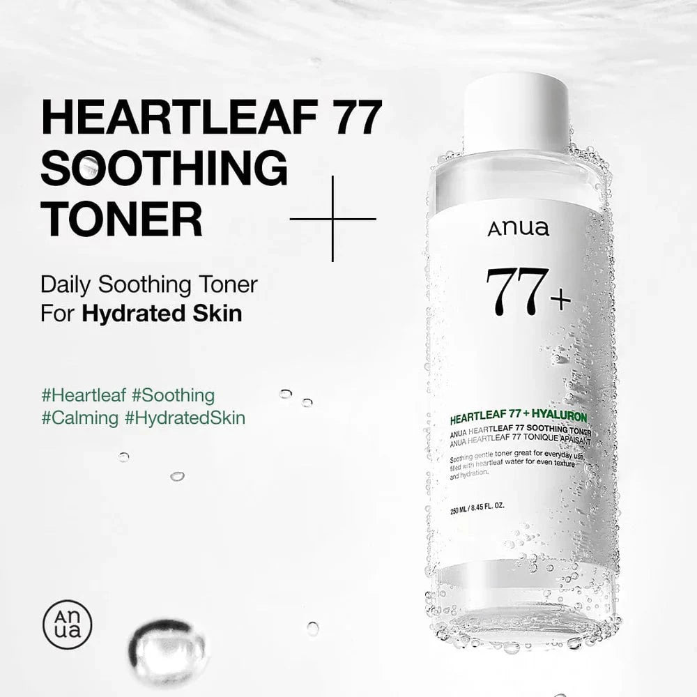 ANUA Heartleaf 77% Beruhigendes Gesichtswasser - Beruhigt, Spendet Feuchtigkeit & Kontrolliert Talg
