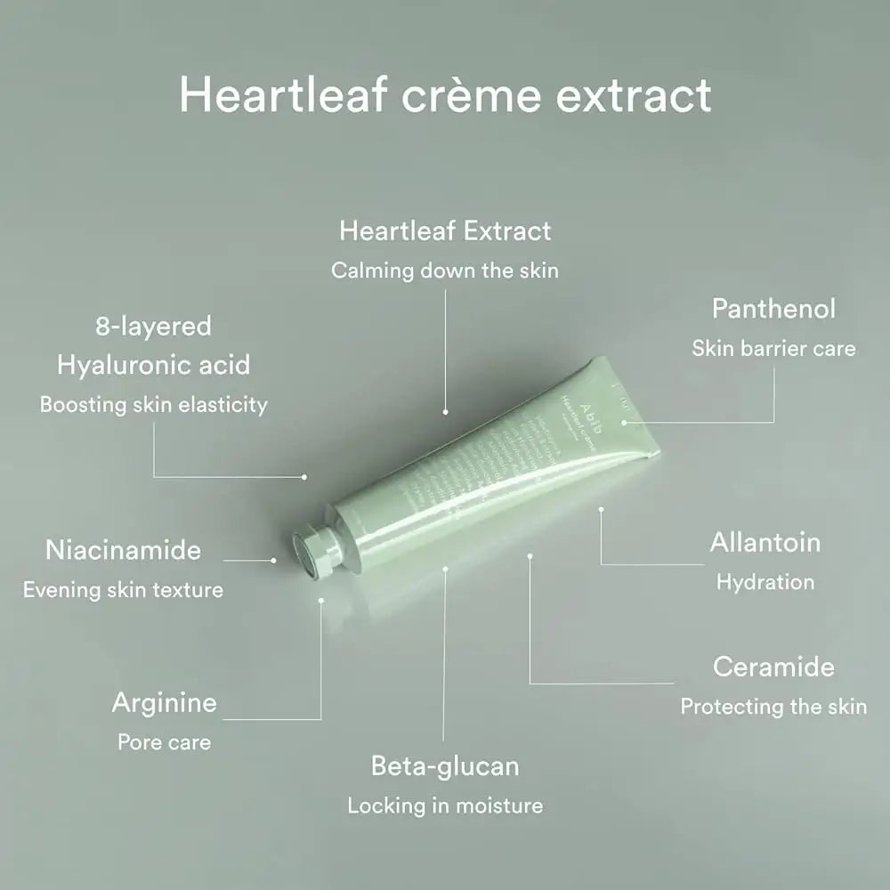 ABIB Heartleaf Gesichtscreme - Feuchtigkeitsspendend und entzündungshemmend, 75 ml