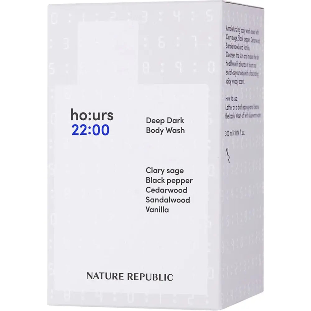 NATURE REPUBLIC ho:urs Deep Dark Duschgel - Tiefenfeuchtigkeit und Reinigung, 300 ml