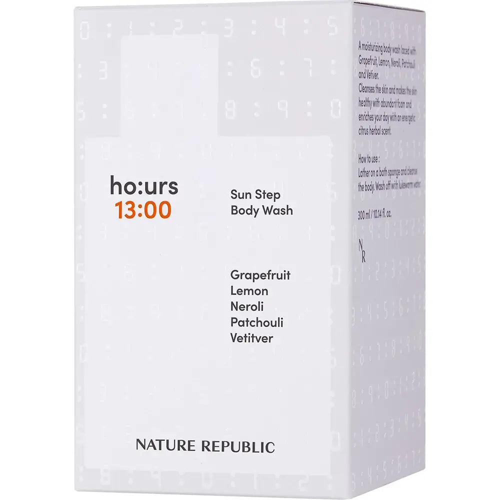 NATURE REPUBLIC ho:urs Gel de Dus Sun Step - Tiefe Feuchtigkeit und Erfrischung mit Vitaminen und Sheabutter, 300 ml