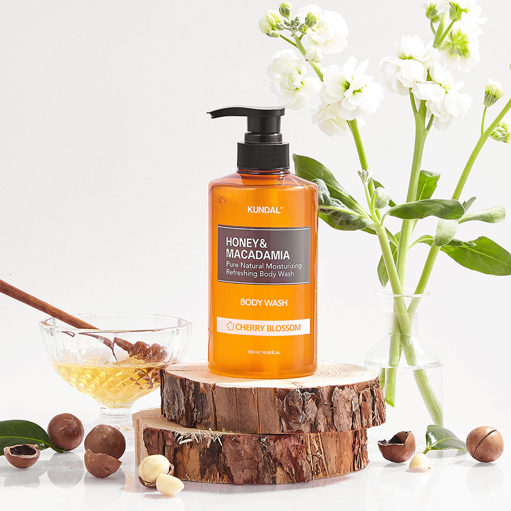 KUNDAL Honig & Macadamia Duschgel - mit Aloe Vera und Honigextrakt, das zum Wohlbefinden der Haut und zur Aufrechterhaltung ihres natürlichen Gleichgewichts beiträgt - 500 ml