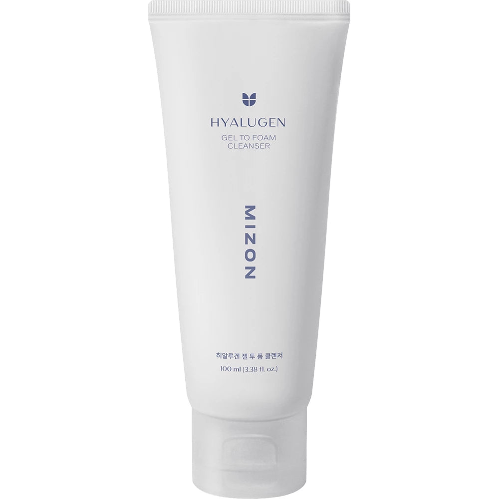 MIZON Hyalugen Gel to Foam Cleanser - Reinigungsschaum mit Hyaluronsäure und Glycerin, reinigt Unreinheiten und Talg, spendet Feuchtigkeit - 100 ml