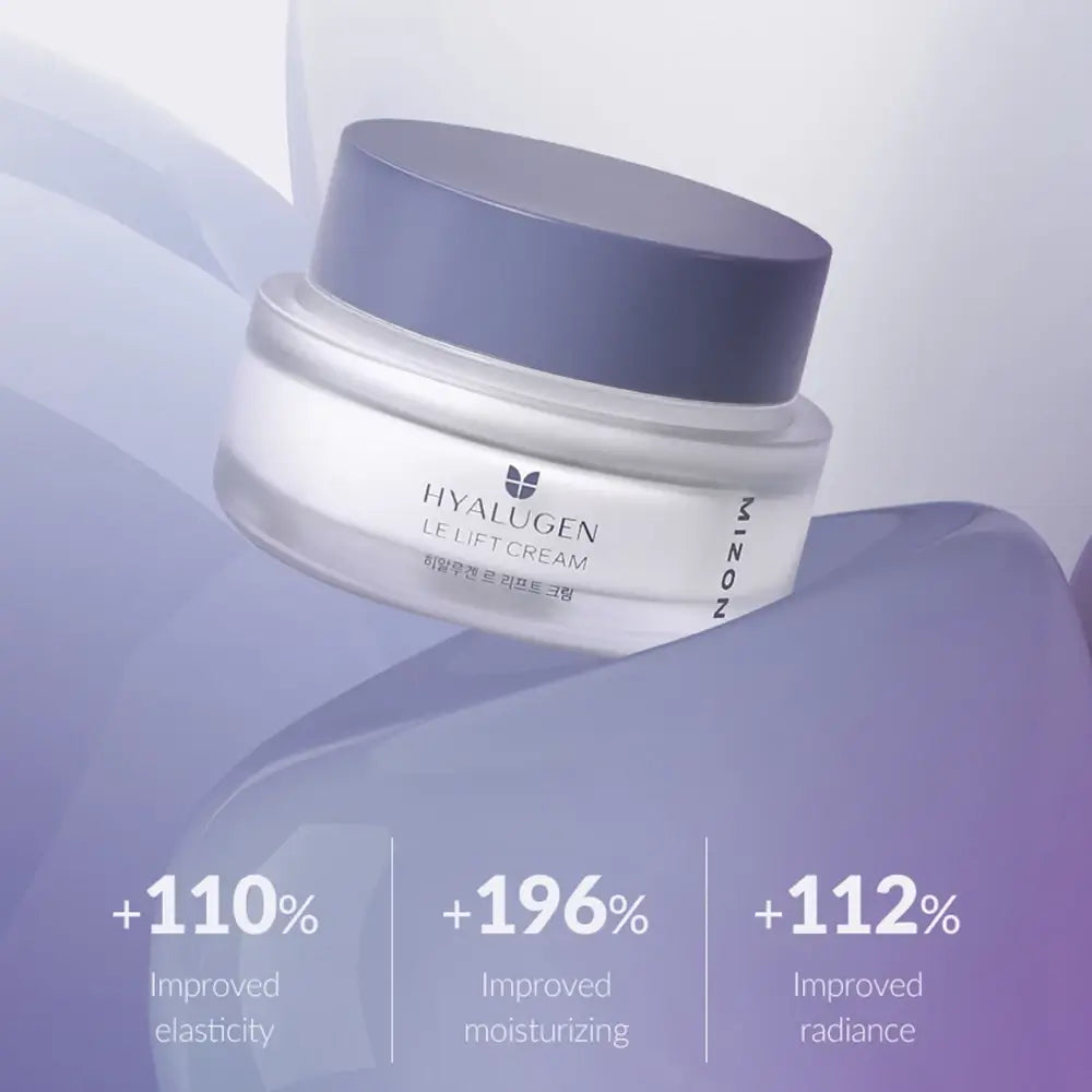 MIZON Hyalugen Le Lift Cream - Gesichtscreme mit Hyaluronsäure und 4. Generation Kollagen für Feuchtigkeit und Hautkomfort - 50 ml