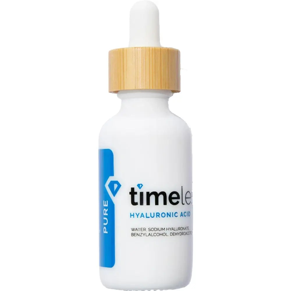 TIMELESS SKIN CARE Hyaluronsäure 100% rein - Gesichtsserum mit reiner Hyaluronsäure, das zur Rehydrierung der Haut und zur Erhöhung des Feuchtigkeitsgehalts beiträgt - 30 ml