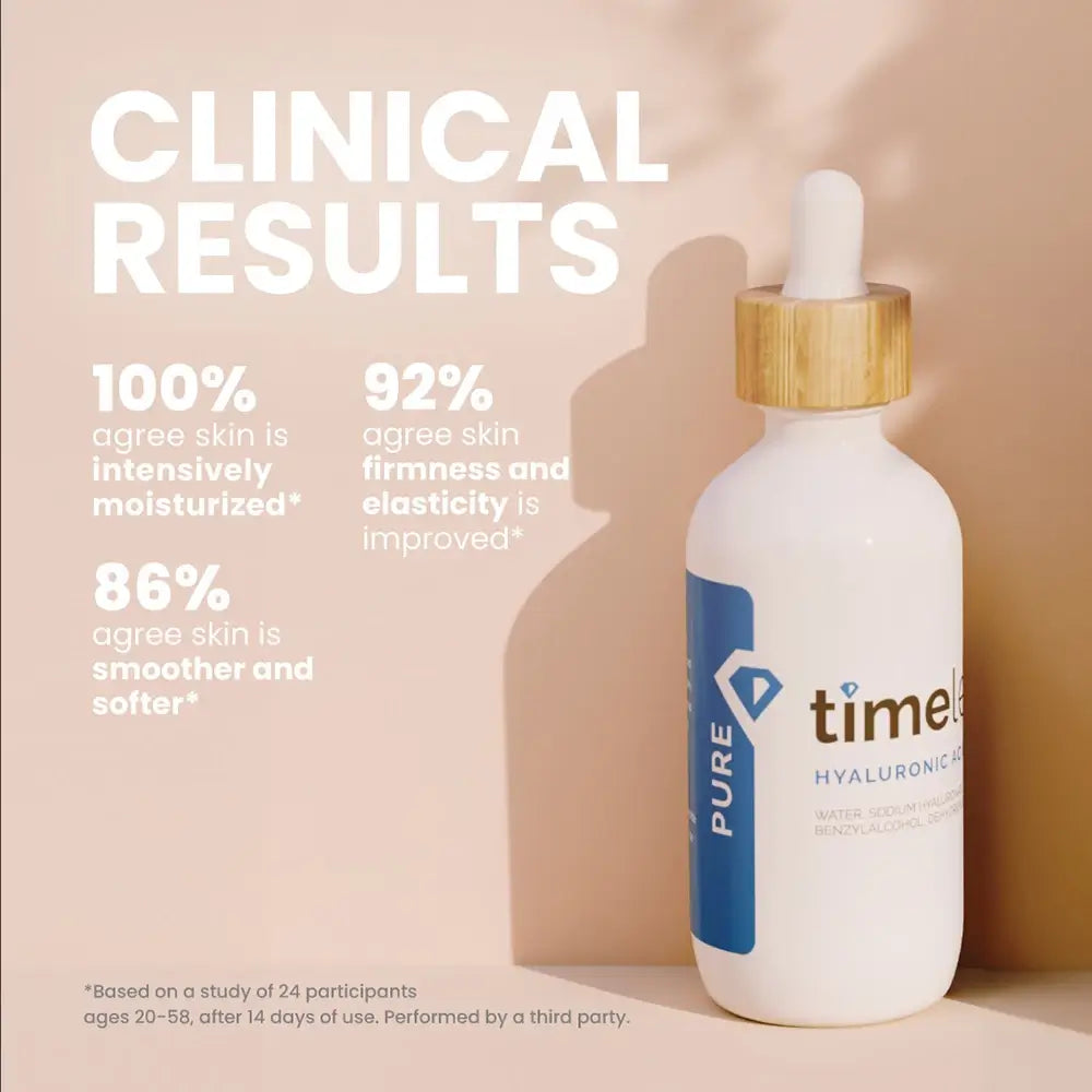 TIMELESS SKIN CARE Pure Line Feuchtigkeitsserum mit Hyaluronsäure - Intensive Feuchtigkeit und Komfort, 60 ml