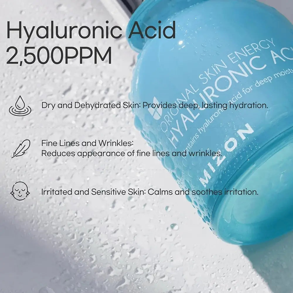 MIZON Hyaluronsäure 100 - Gesichtsserum mit Hyaluronsäure und Birkenwasser für Feuchtigkeitsbalance - 30 ml