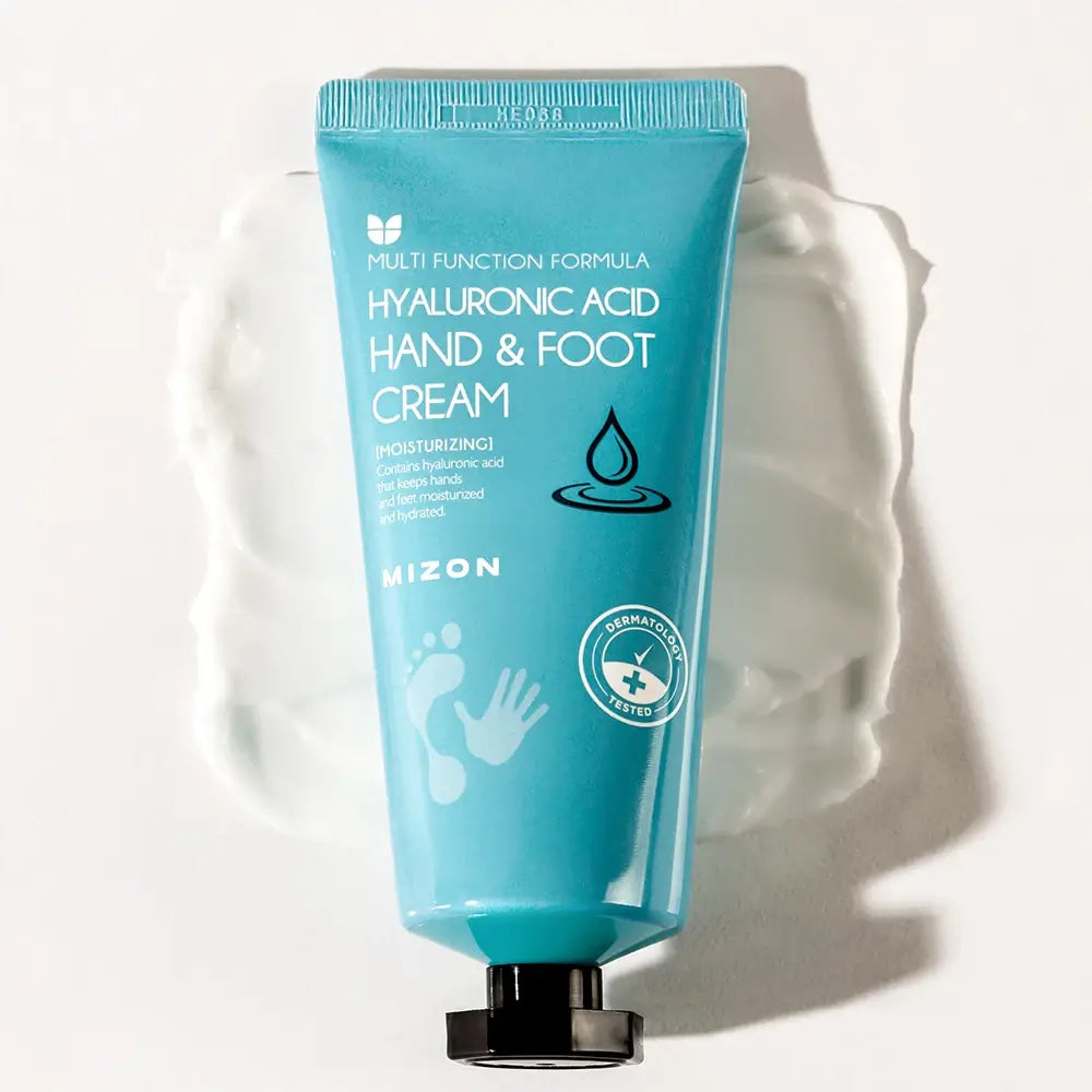 MIZON Hyaluronsäure Hand- und Fußcreme - Hand- und Fußcreme mit Hyaluronsäure für Hautfeuchtigkeit und Komfort - 100 ml