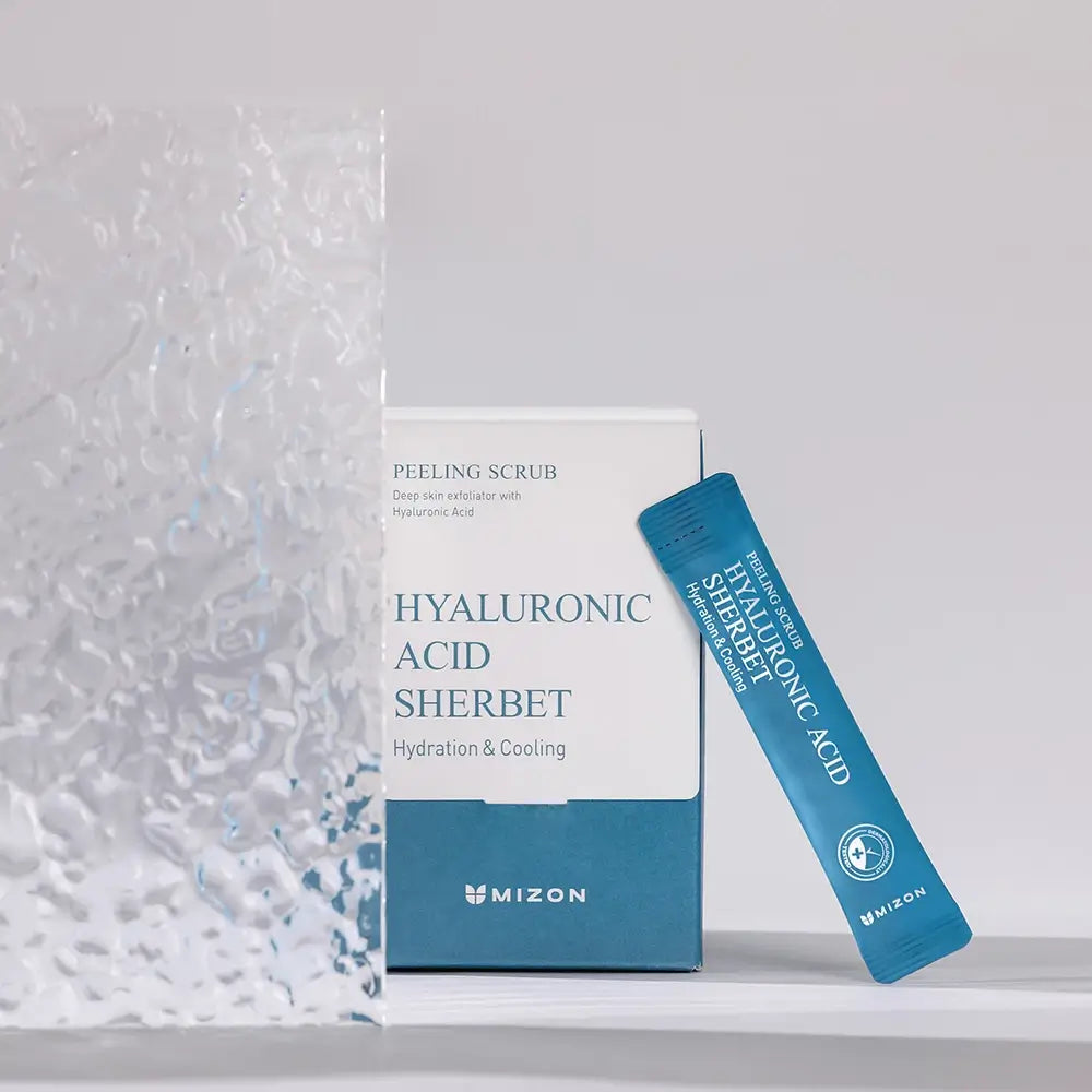 MIZON Hyaluronsäure Sherbet Peeling - sanftes Peeling und intensive Feuchtigkeitspflege, 40 Stück
