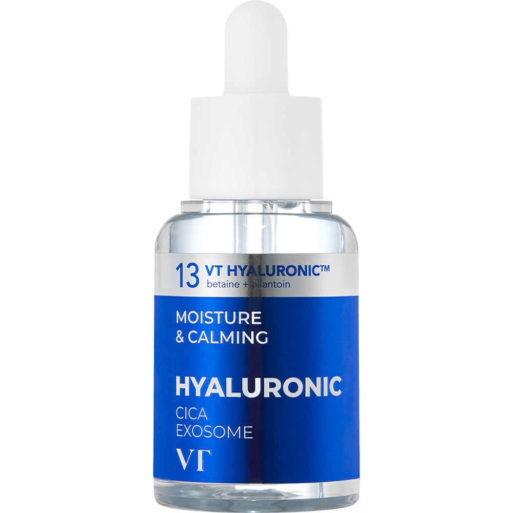 VT COSMETICS Hyaluronic Cica Exosome H3 - Gesichtsserum formuliert mit Hyaluronsäure und Cica Exosome für intensive Feuchtigkeitspflege und Komfort empfindlicher Haut - 30 ml