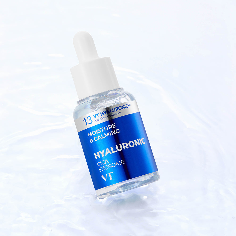 VT COSMETICS Hyaluronic Cica Exosome H3 - Gesichtsserum formuliert mit Hyaluronsäure und Cica Exosome für intensive Feuchtigkeitspflege und Komfort empfindlicher Haut - 30 ml