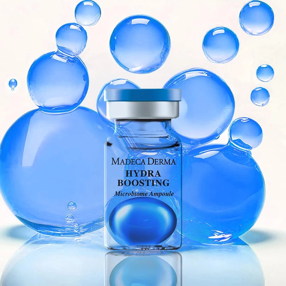 MADECA DERMA Hydra Boosting Microbiome Ampoule - Gesichtsserum mit Hyaluronsäure und Panthenol zur Hydratation und zum Gleichgewicht der Haut - 7 ml x 5 Stück