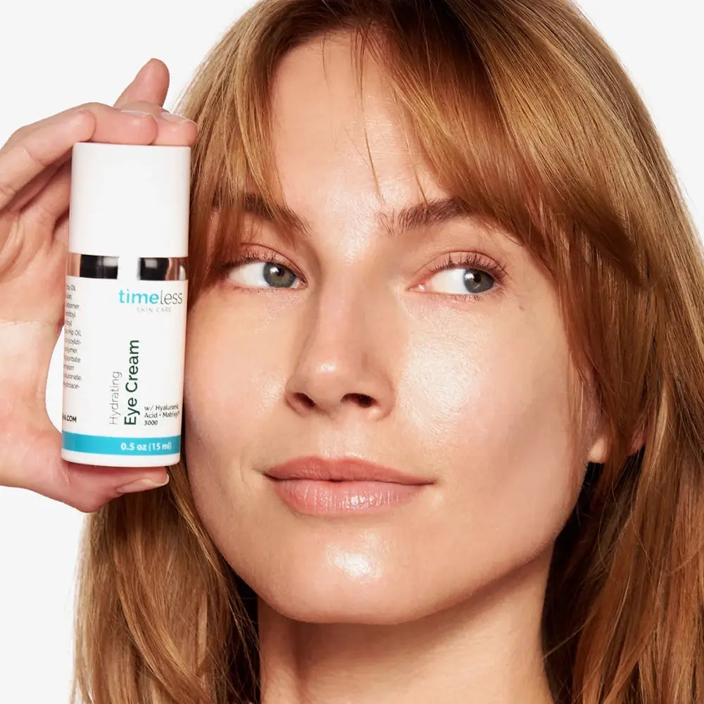 TIMELESS SKIN CARE Hydration Boost Augencreme - Ultra-feuchtigkeitsspendend und Anti-Falten mit Hyaluronsäure und Peptiden, 15 ml