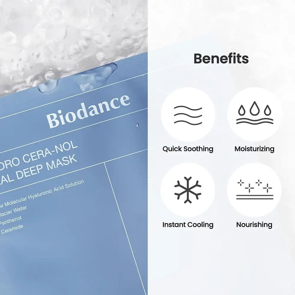 BIODANCE Hydro Cera-nol Real Deep - Gesichtsmaske mit Hyaluronsäure und Panthenol
