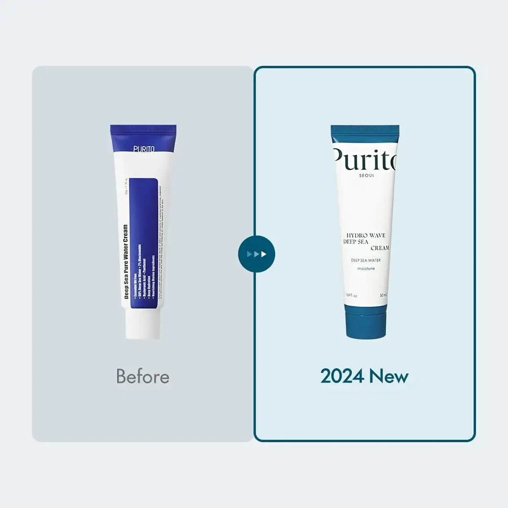 PURITO Hydro Wave Deep Sea Cream - Feuchtigkeitscreme mit Hyaluronsäure und mineralreichem Meerwasser