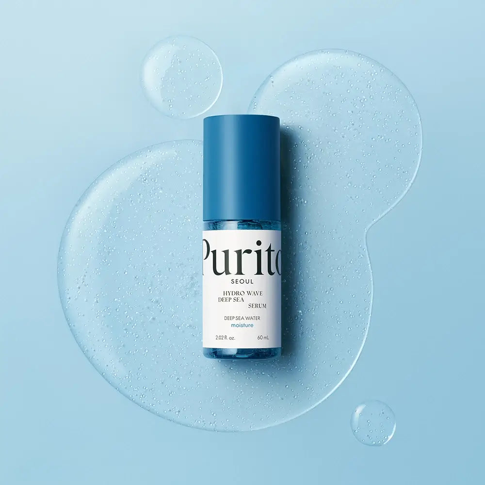 PURITO Hydro Wave Deep Sea Serum - Serum mit Meerwasser aus Gangwondo und Tremella Fuciformis Schneepilz-Extrakt für intensive Hautfeuchtigkeit und die Aufrechterhaltung des Mineralhaushalts - 60 ml