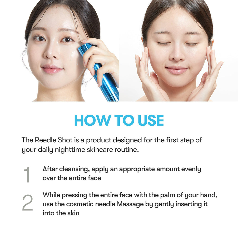 VT COSMETICS Hydrop Reedle Shot 300hl - Serum für das Gesicht, formuliert mit Hyaluronsäure und Centella Asiatica, das zur Hautfeuchtigkeit und zur Aufrechterhaltung des Wasserhaushalts beiträgt - 50 ml