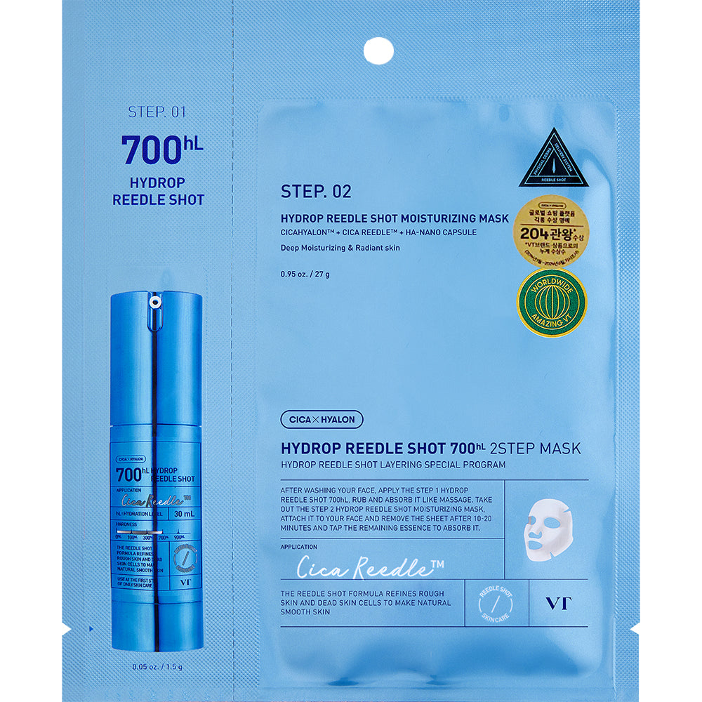 VT COSMETICS Hydrop Reedle Shot 700hl 2 Step Sheet Mask
