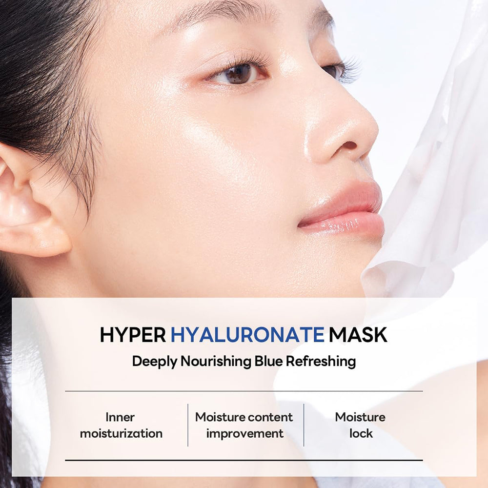 MEDIHEAL Hyper Hyaluronate Hydrogel Mask - masca de fata formulata cu acid hialuronic si pantenol, care contribuie la hidratarea pielii si la metinerea nivelului optim de umiditate - 34 gr