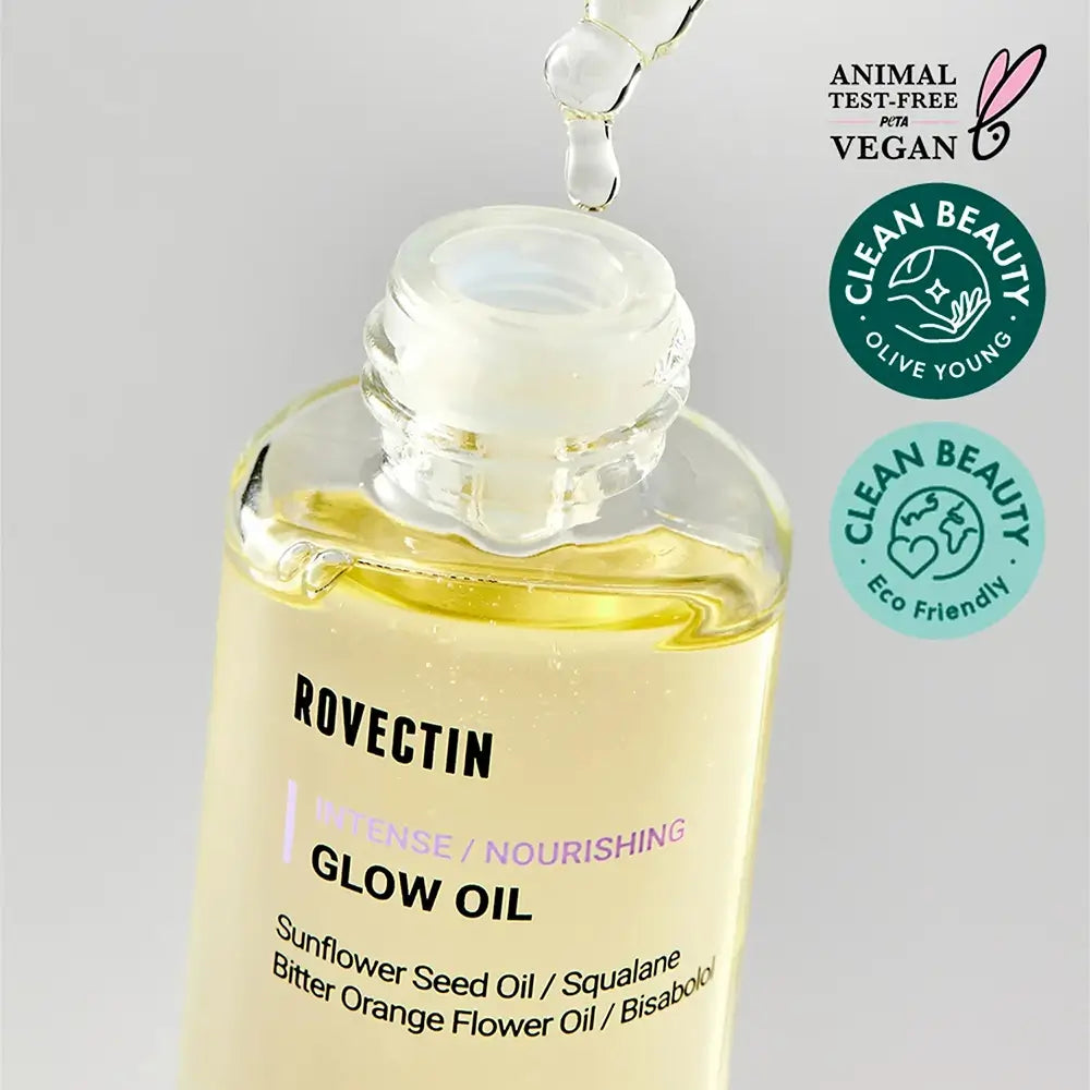 ROVECTIN Intense Glow - Gesichtöl mit Neroliöl und Squalan zur Wiederherstellung der natürlichen Lipidbarriere und Hautfeuchtigkeit - 30 ml
