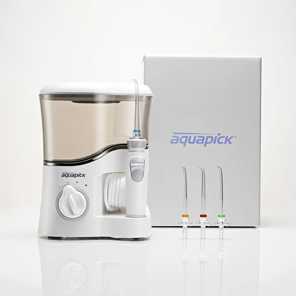 AQUAPICK AQ-350 - Munddusche mit ultrafeinem pulsierendem Wasserstrahl und abnehmbarem 600-ml-Tank