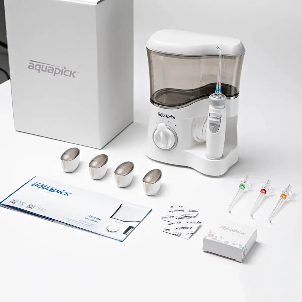 AQUAPICK AQ-350 - Munddusche mit ultrafeinem pulsierendem Wasserstrahl und abnehmbarem 600-ml-Tank