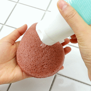 PURITO JEJU Vulkanischer Schlamm Konjac - Gesichtsschwamm mit Teufelzunge Konjac Gelee und vulkanischem Pulver zur Hautreinigung