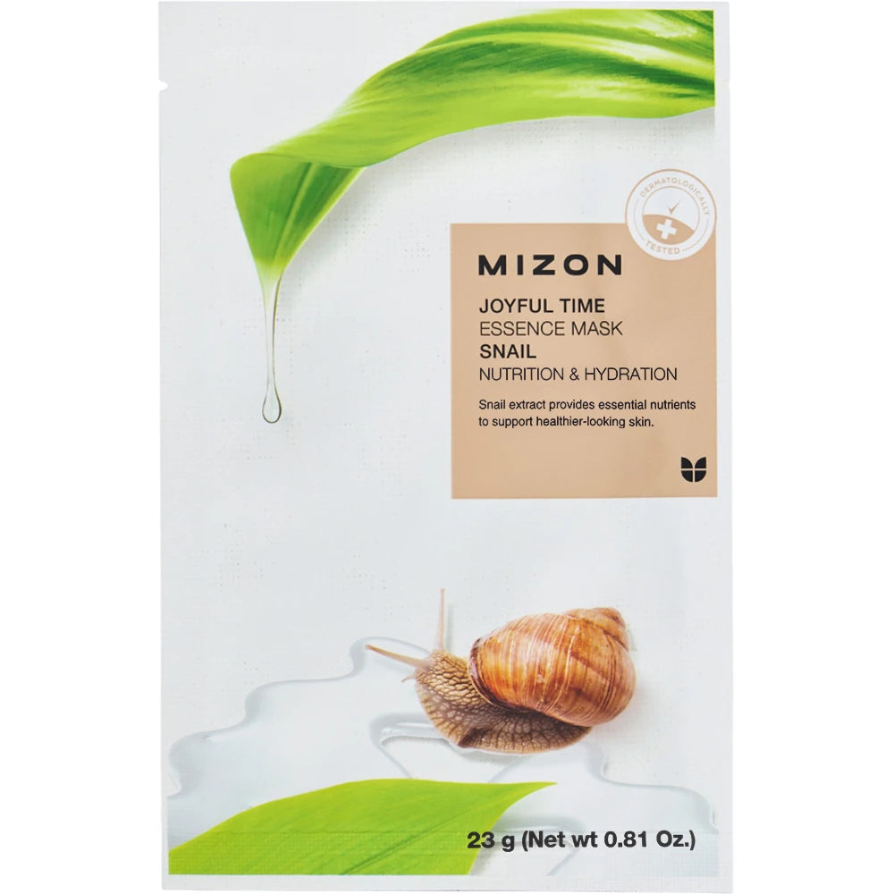 MIZON Joyful Time Essence Mask Schnecke Gesichtsmaske - Feuchtigkeit und Regeneration, 23 g