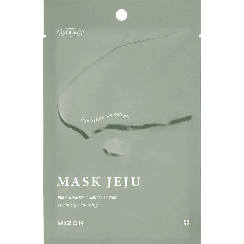 MIZON Joyful Time Mask Jeju Heartleaf - Gesichtsmaske mit Houttuynia Cordata Extrakt und Vitamin E