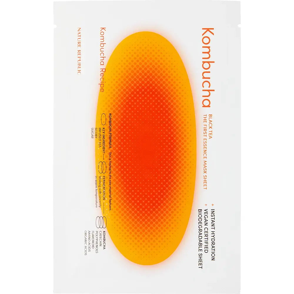 NATURE REPUBLIC Kombucha Schwarztee Gesichtsmaske - Antioxidantien und Tiefenfeuchtigkeit, 25 ml