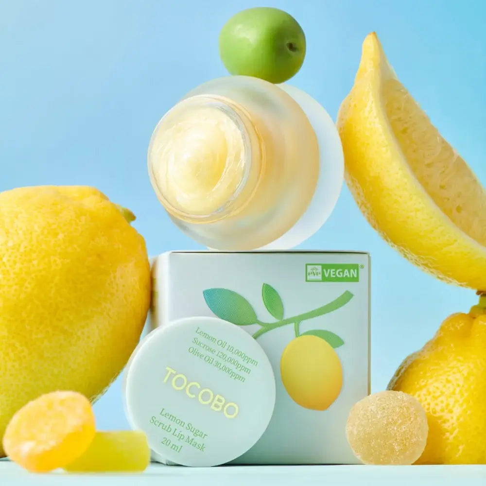 TOCOBO Zitronen Zucker Peeling Lippenmaske - Sanftes Peeling & Tiefenfeuchtigkeit, 20 ml