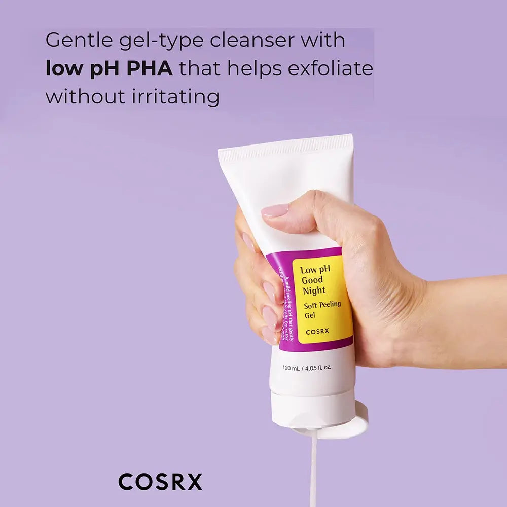 COSRX Low pH Good Night Peeling Gel Exfoliant - Sanfte Peeling & Feuchtigkeitspflege mit Hyaluronsäure, 120 ml