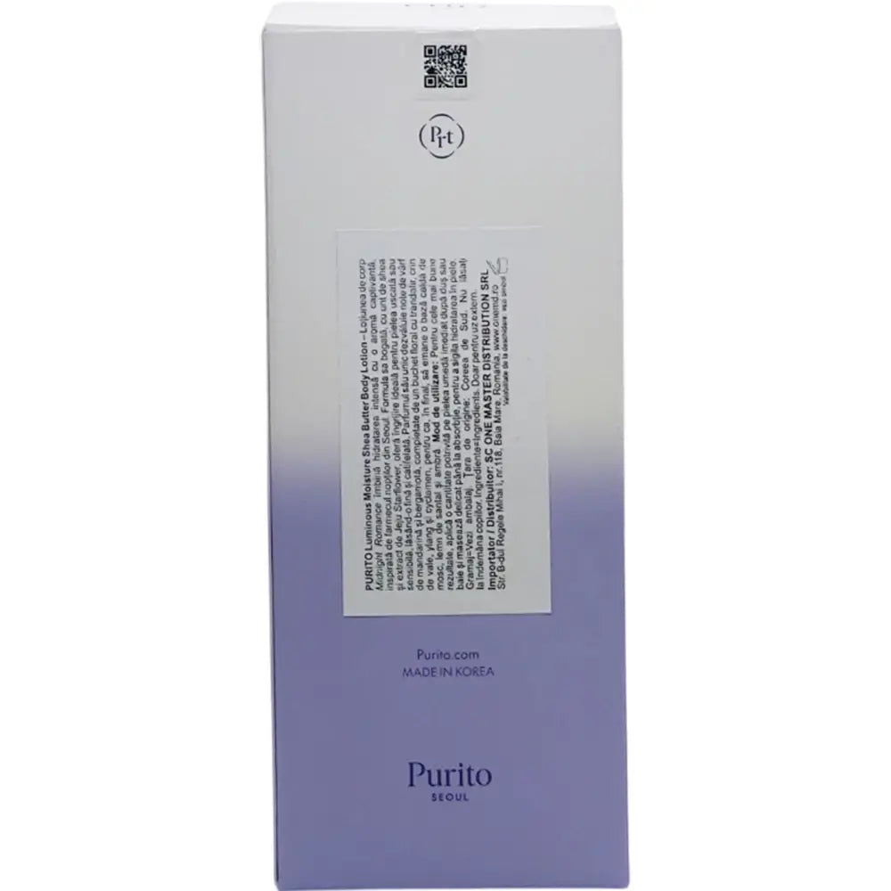 PURITO Luminous Moisture Shea Butter - Körperlotion formuliert mit Sheabutter und Jeju Starflower, die zur Hautfeuchtigkeit und zum Hautkomfort beiträgt - 300 ml
